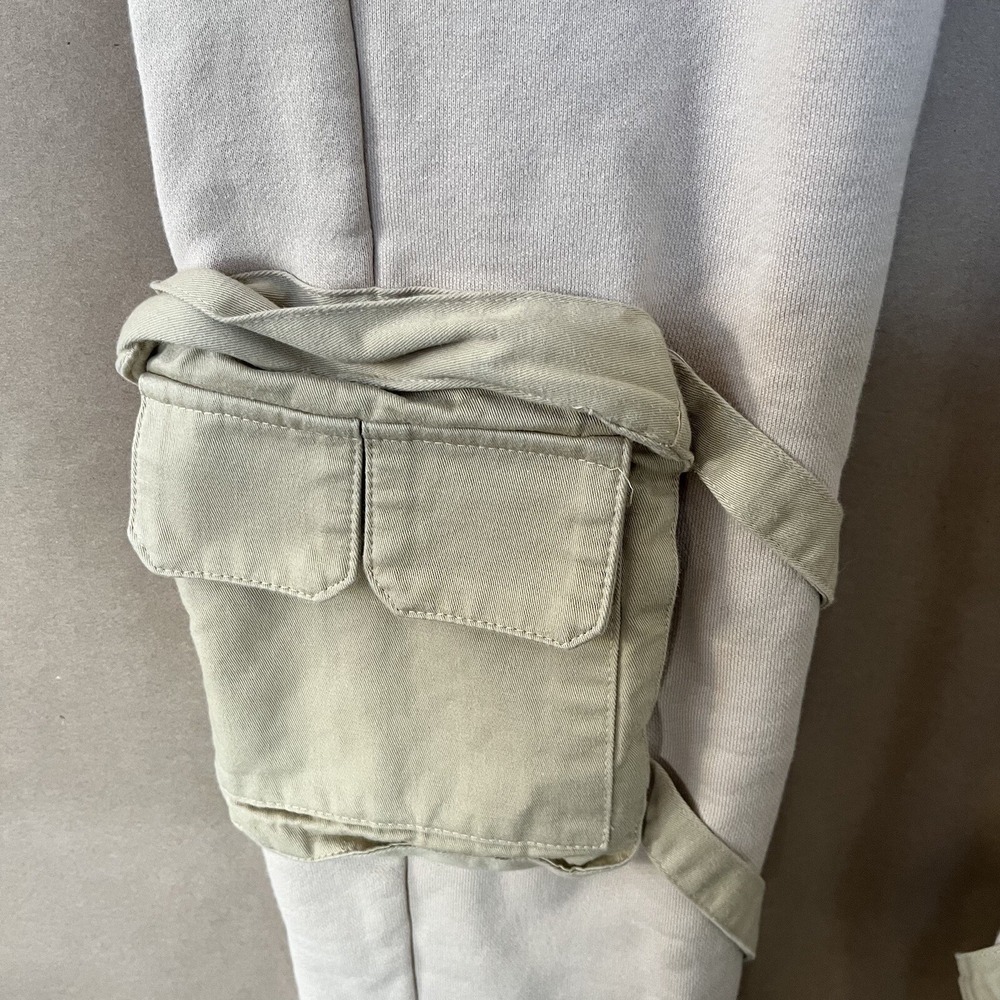 Quarterfinal Cargo Sweatpants RD/4 Mens Medium Beige Tan Pushing Limits Casual - Picture 14 of 15
